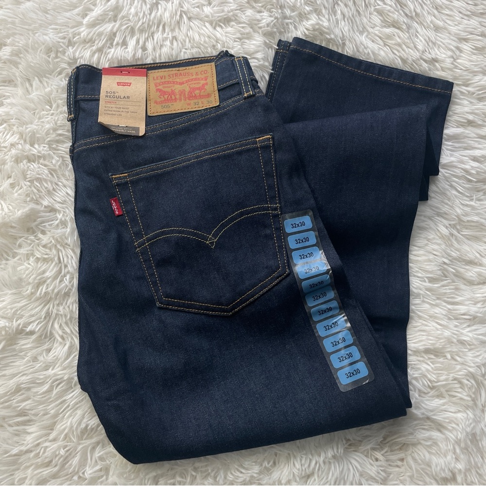 Levi’s 505 Classic Straight Leg  Regular Fit Jeans
